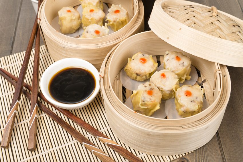Pork Shu Mai Steamed Dumplings with Spicy Chili Sauce Chef Eric's
