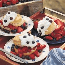 Strawberry Blueberry Shortcake with Whipped Cream Recipe